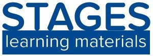 stages learning materials logo blue on a white background